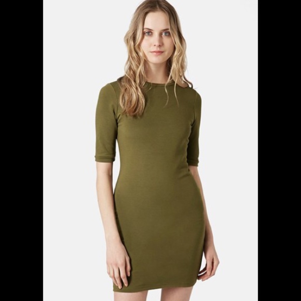 Olive green TopShop bodycon dress